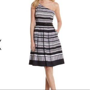 NWT WHBM One Shoulder Striped Mini Dress